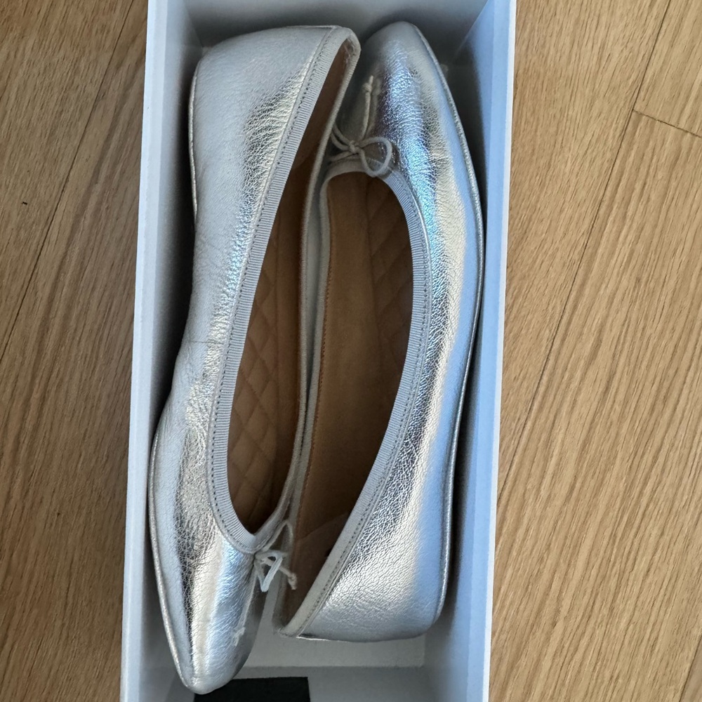 Silver flat ballerine Veronica Beard
